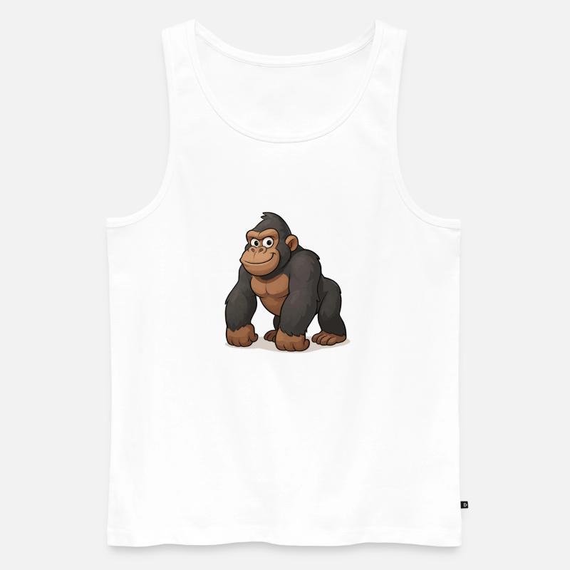 gorilla comic - Männer Premium Bio Tank Top - Weiß