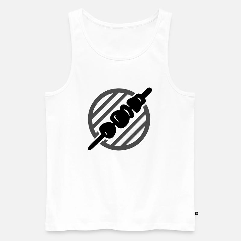Kebab Grillen - Männer Premium Bio Tank Top - Weiß