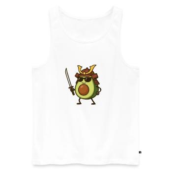 Avocat Samouraï - Débardeur bio Premium Homme - blanc - Devant - Michal (187cm)