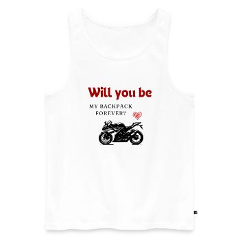 Fahrer auf dem Rücksitz - Männer Premium Bio Tank Top - Weiß - Vorne - AI Model Male 178 light (178cm)