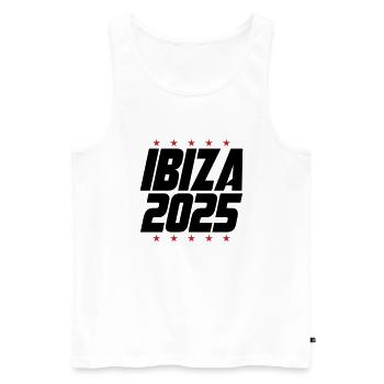 Ibiza 2025 - Débardeur bio Premium Homme - blanc - Devant - Michal (187cm)