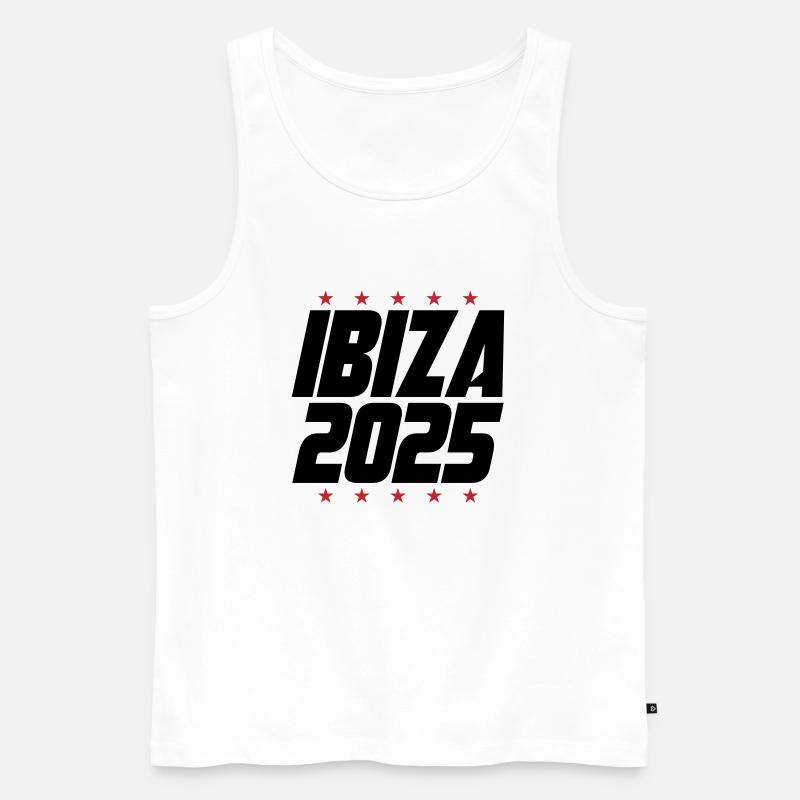 Ibiza 2025 - Männer Premium Bio Tank Top - Weiß