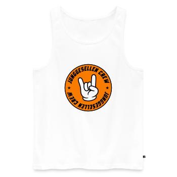 Junggesellen Crew Jga - Männer Premium Bio Tank Top - Weiß - Vorne - AI Model Male 178 light (178cm)