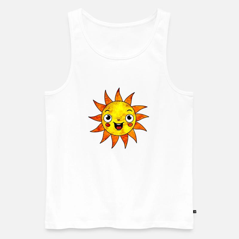 Kosmische Sonne - Männer Premium Bio Tank Top - Weiß