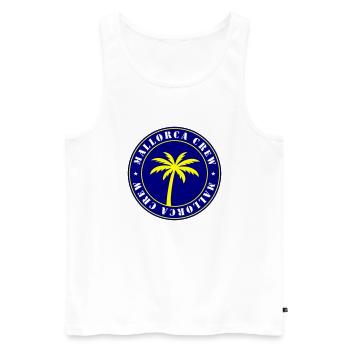 Mallorca Crew - Männer Premium Bio Tank Top - Weiß - Vorne - AI Model Male 178 light (178cm)
