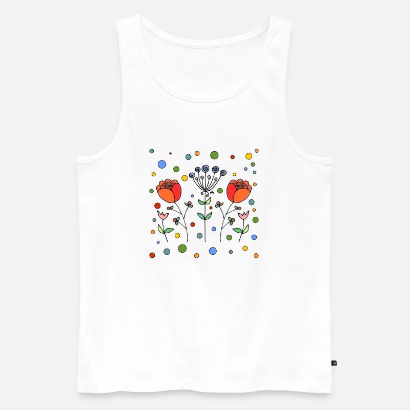 Blumen - Männer Premium Bio Tank Top - Weiß