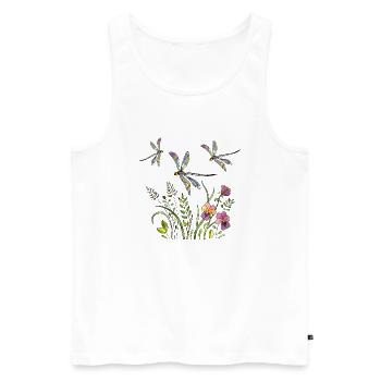 Wichtig - Männer Premium Bio Tank Top - Weiß - Vorne - Michal (187cm)