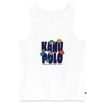 Canoe Polo - Canoe Polo - Paddle - Kayak - Men's Premium Organic Tank Top - white - Front - Michal (187cm)