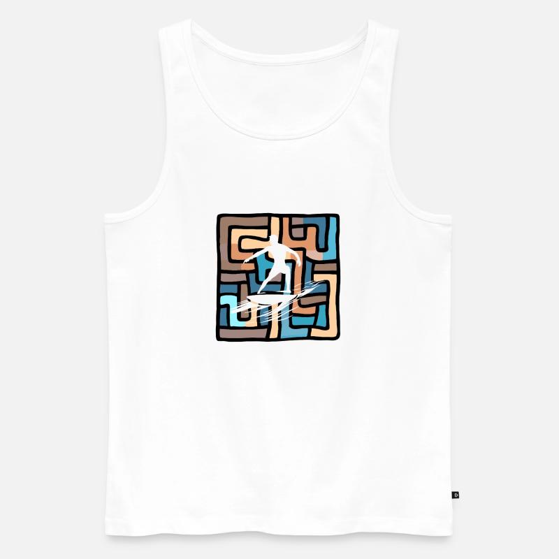 Surfer Surfcamp - Männer Premium Bio Tank Top - Weiß