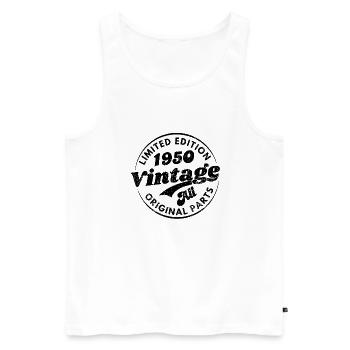 Limited edition 1950 vintage all original parts - Débardeur bio Premium Homme - blanc - Devant - Michal (187cm)