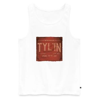 ATH tour Tyl'in - Débardeur bio Premium Homme - blanc - Devant - Michal (187cm)