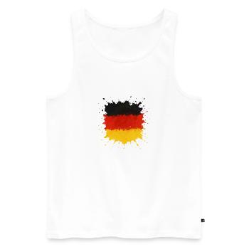 Drapeau de l’Allemagne - Débardeur bio Premium Homme - blanc - Devant - Michal (187cm)