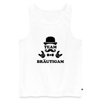 Team Bräutigam - Männer Premium Bio Tank Top - Weiß - Vorne - AI Model Male 178 light (178cm)