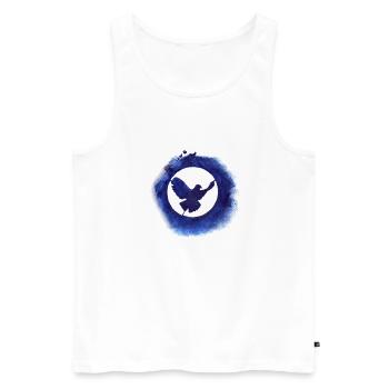 Friedenstaube - Männer Premium Bio Tank Top - Weiß - Vorne - AI Model Male 178 light (178cm)