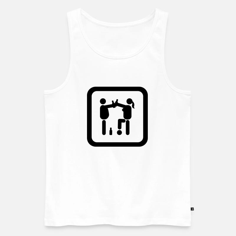 Flunkyball #1 - Männer Premium Bio Tank Top - Weiß