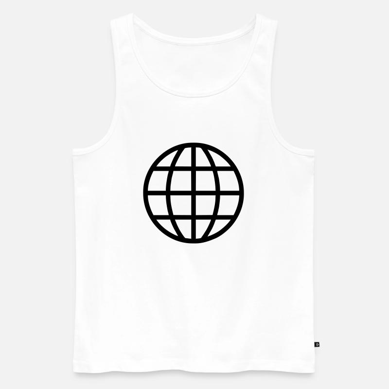 Welt World - Männer Premium Bio Tank Top - Weiß