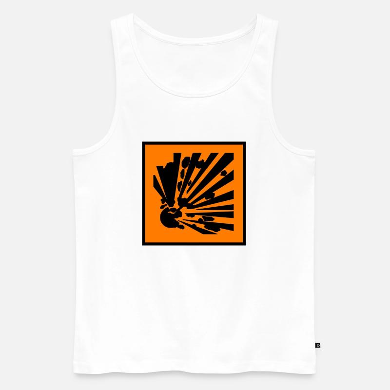 explosions gefahr - Männer Premium Bio Tank Top - Weiß