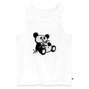 lazy panda - Men's Premium Organic Tank Top - white - Front - AI Model Male 178 light (178cm)