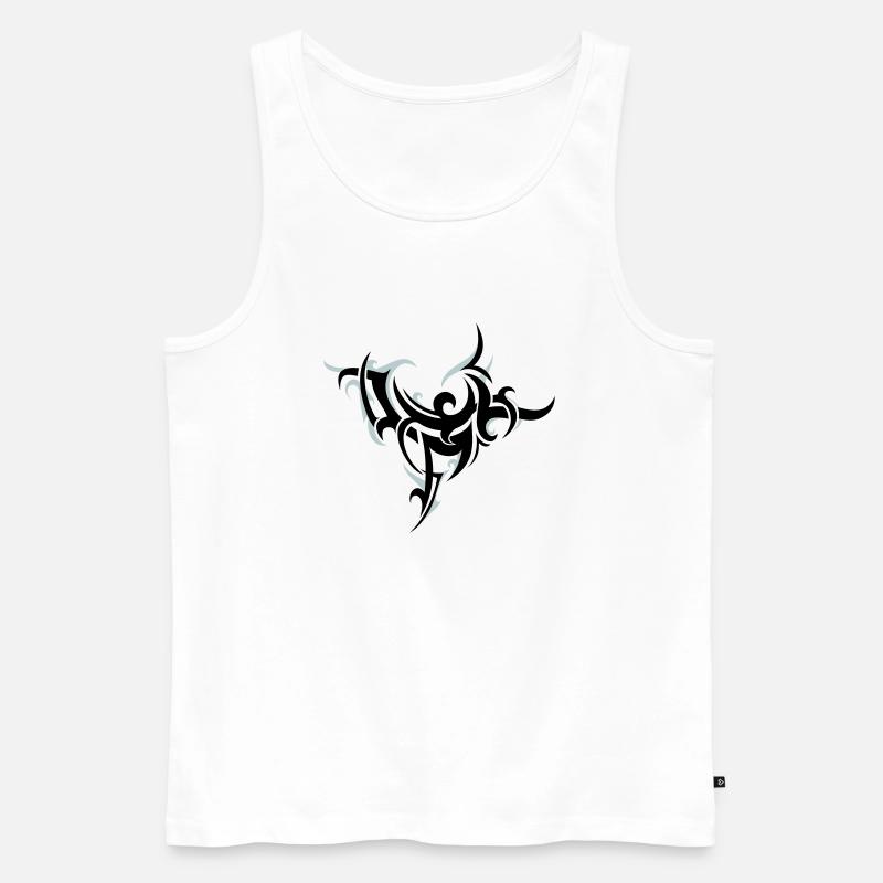 Tribal 2 - Männer Premium Bio Tank Top - Weiß