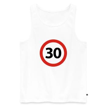 30. Geburtstag - Männer Premium Bio Tank Top - Weiß - Vorne - Michal (187cm)