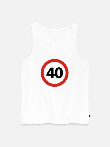 40th Birthday - Men's Premium Organic Tank Top - white