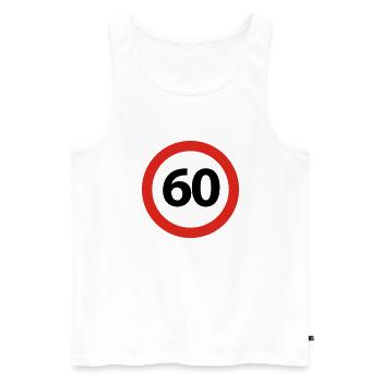 60. Geburtstag - Männer Premium Bio Tank Top - Weiß - Vorne - Michal (187cm)