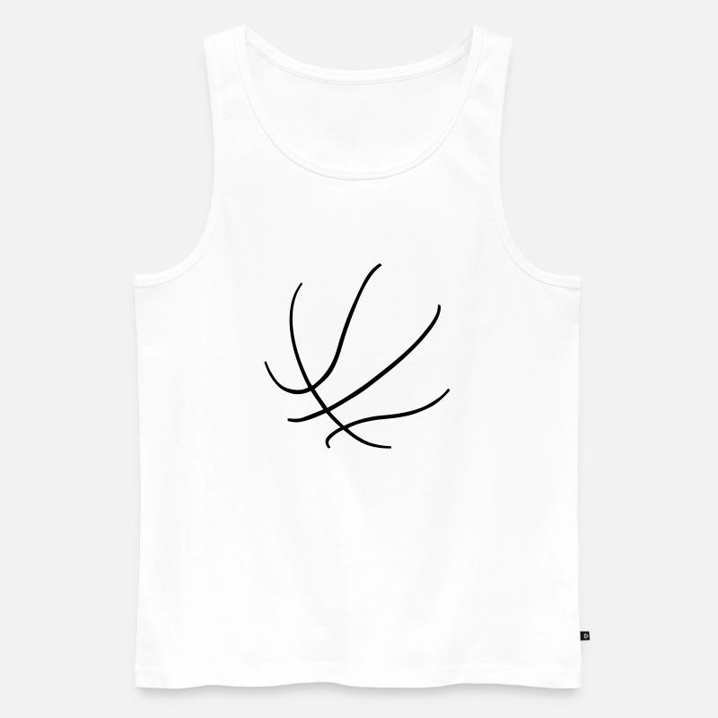 Basketball - Männer Premium Bio Tank Top - Weiß