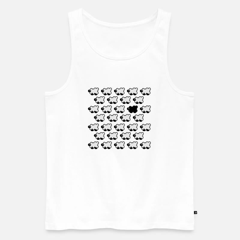 Schwarzes Schaf 2C - Männer Premium Bio Tank Top - Weiß