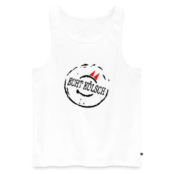 Echt Kölsch - Männer Premium Bio Tank Top - Weiß - Vorne - AI Model Male 178 light (178cm)