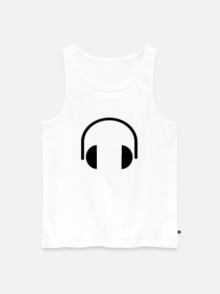 Kopfhörer - Männer Premium Bio Tank Top - Weiß