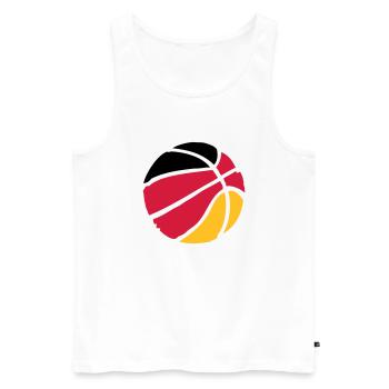 Basketball Deutschland Nationalmannschaft - Männer Premium Bio Tank Top - Weiß - Vorne - Michal (187cm)
