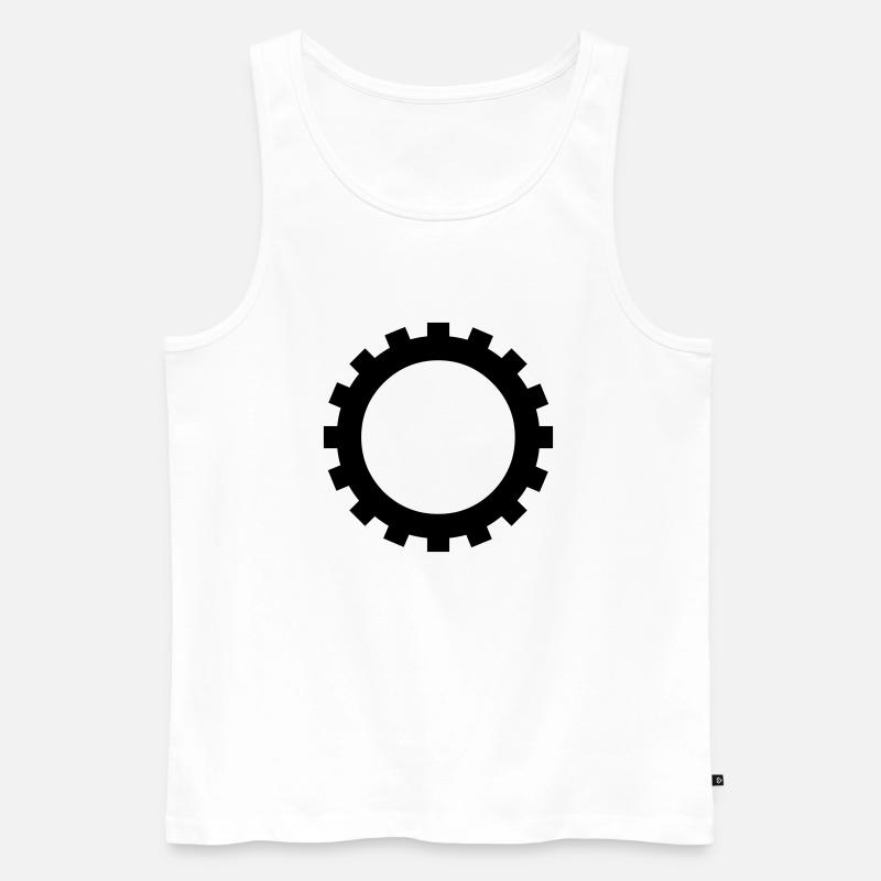 zahnrad - Männer Premium Bio Tank Top - Weiß