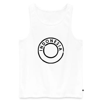 Indonesien - Indonesia - Männer Premium Bio Tank Top - Weiß - Vorne - AI Model Male 178 light (178cm)