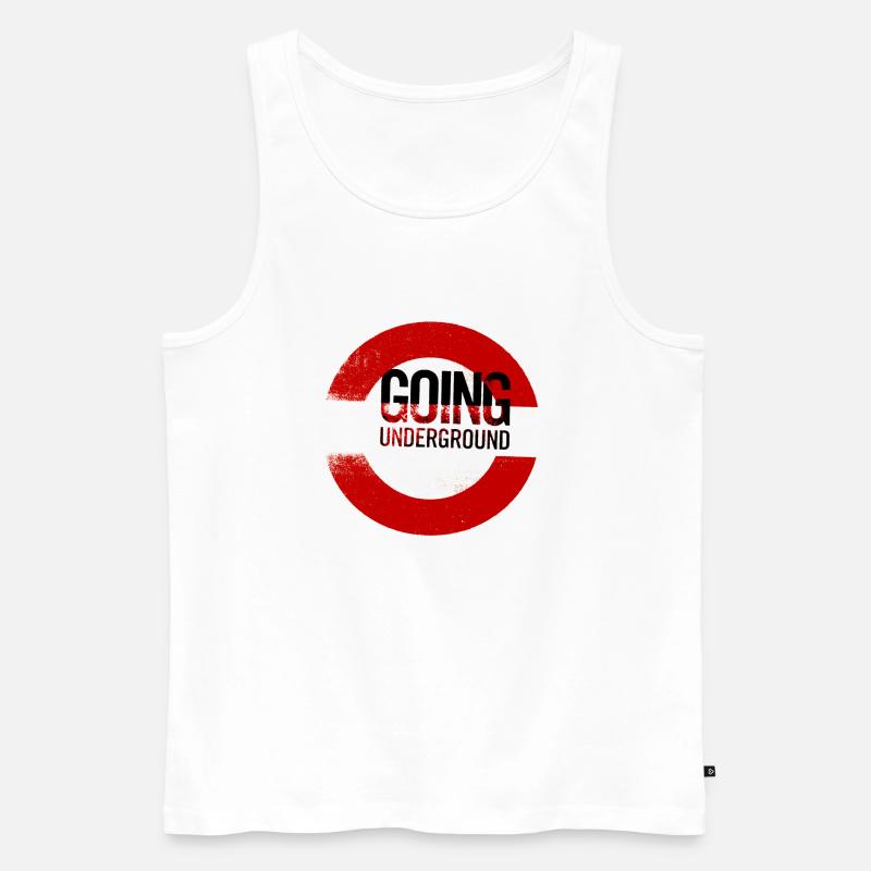 going underground - Männer Premium Bio Tank Top - Weiß