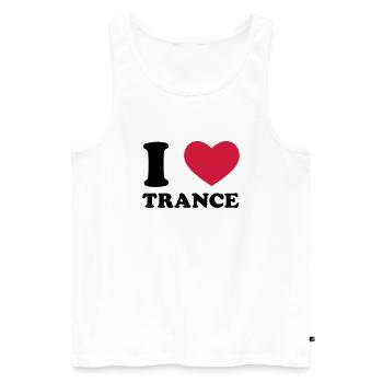I Love Trance - Männer Premium Bio Tank Top - Weiß - Vorne - Michal (187cm)
