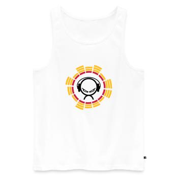 equalizer - Männer Premium Bio Tank Top - Weiß - Vorne - AI Model Male 178 light (178cm)