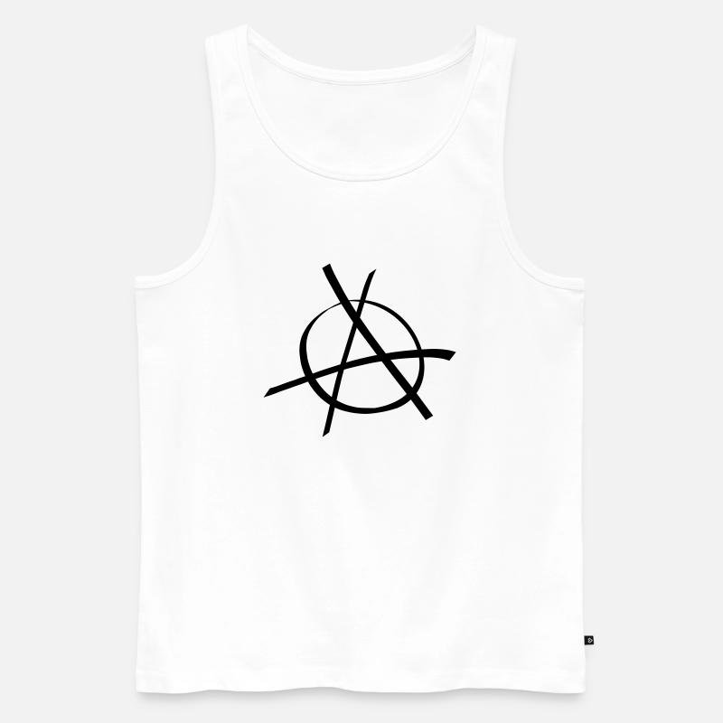 anarchy - Männer Premium Bio Tank Top - Weiß