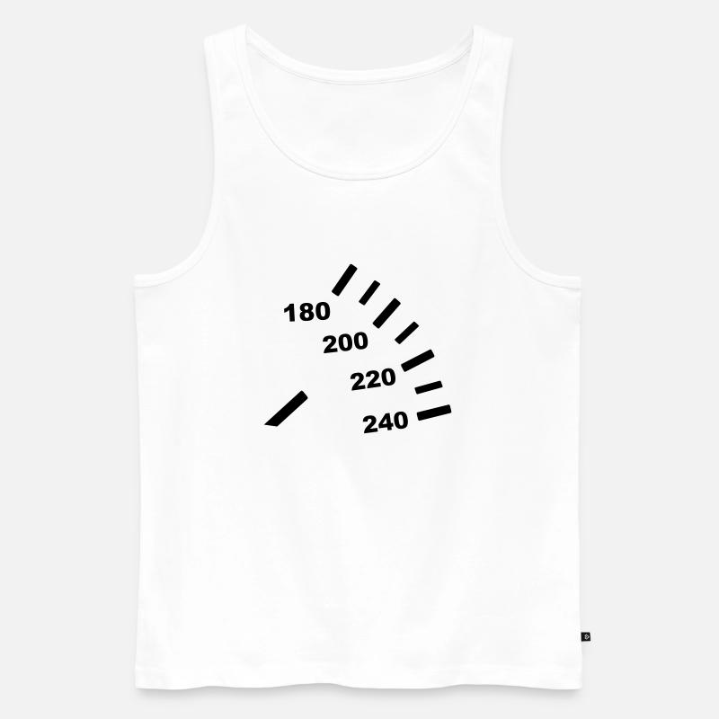 Tacho - Auto - Männer Premium Bio Tank Top - Weiß