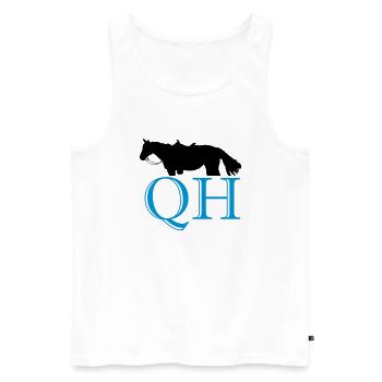 QH-Westernhorse - Männer Premium Bio Tank Top - Weiß - Vorne - Michal (187cm)
