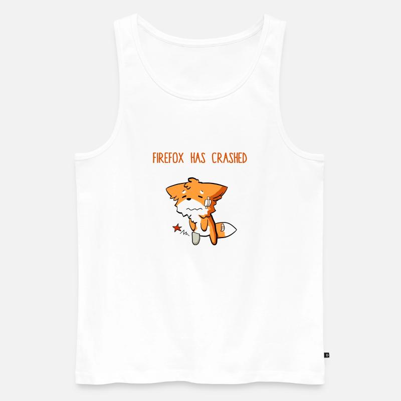Firefox has crashed - Men's Premium Organic Tank Top - white