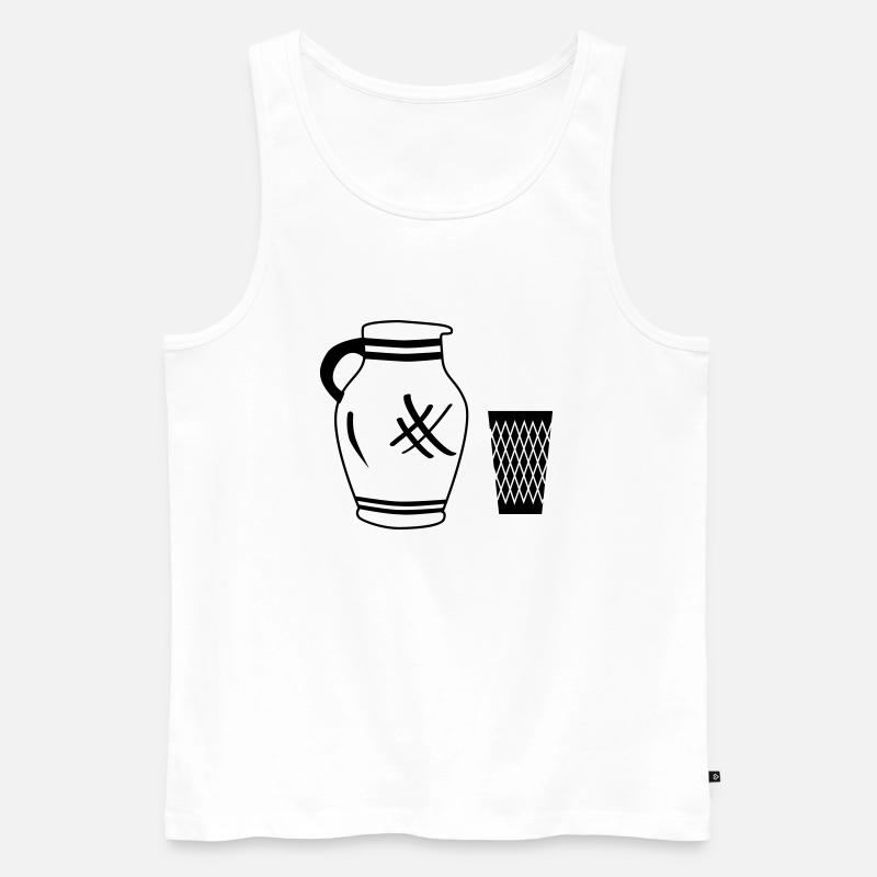 Bembel und Geripptes - Männer Premium Bio Tank Top - Weiß