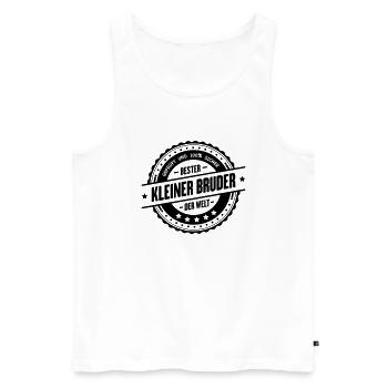 Bester kleiner Bruder - Männer Premium Bio Tank Top - Weiß - Vorne - Michal (187cm)