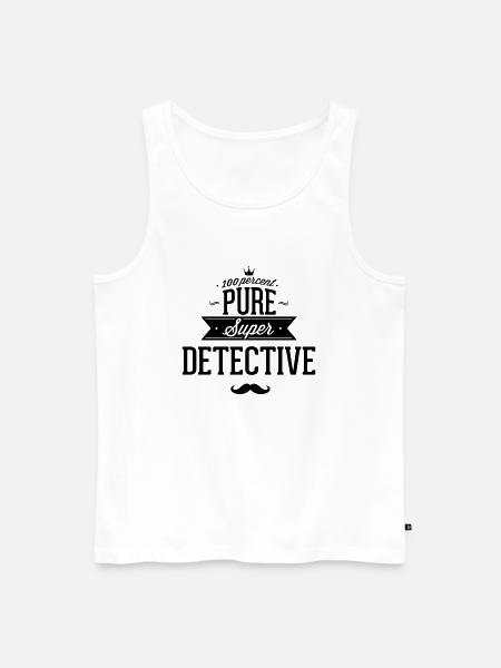100 percent detective - Men's Premium Organic Tank Top - white