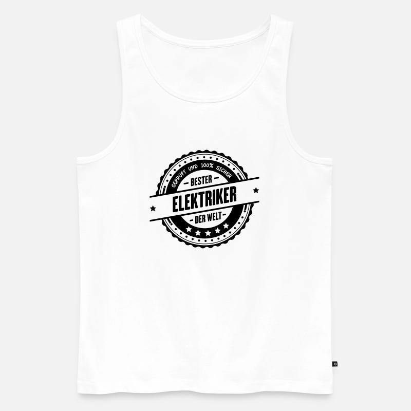 Bester Elektriker - Männer Premium Bio Tank Top - Weiß