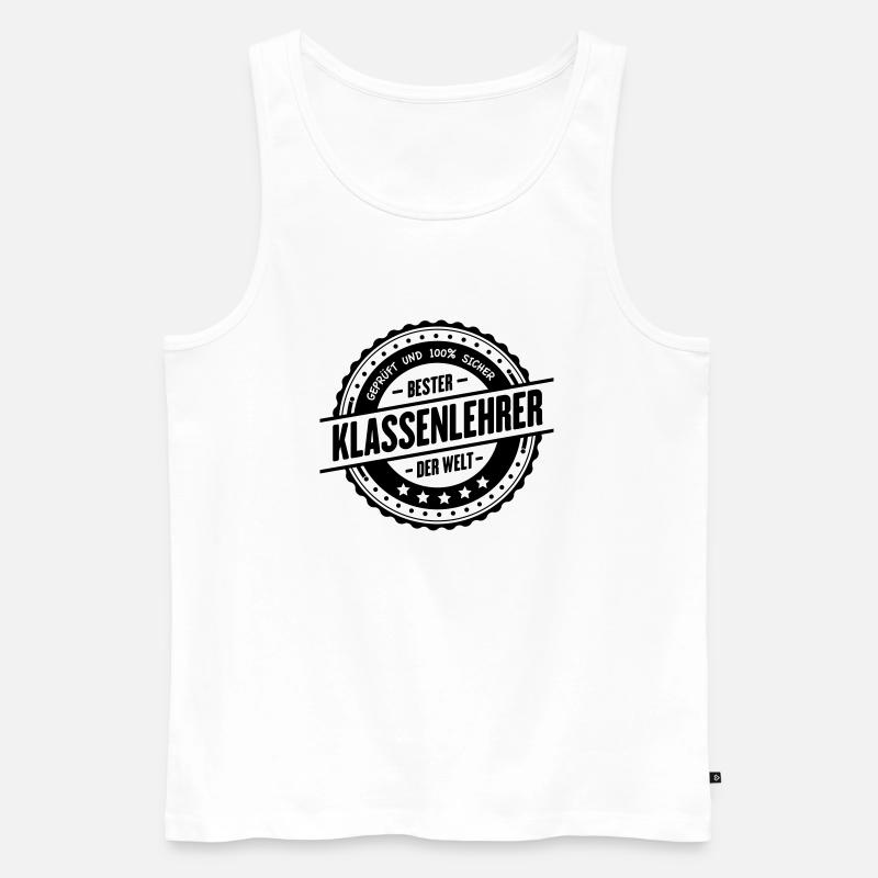 Bester Klassenlehrer - Männer Premium Bio Tank Top - Weiß