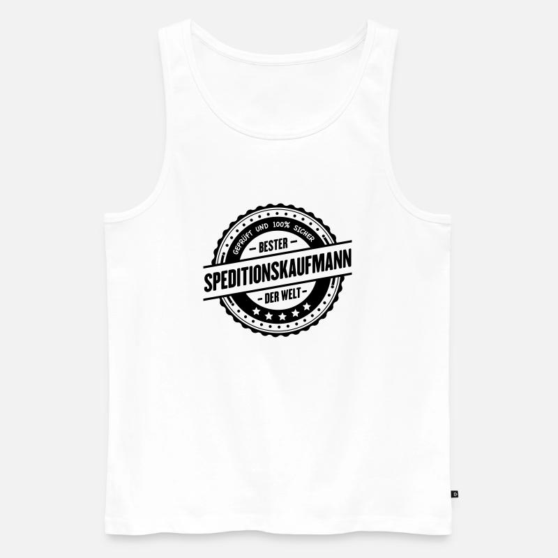 Bester Speditionskaufmann - Männer Premium Bio Tank Top - Weiß