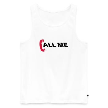 call_me_2c - Männer Premium Bio Tank Top - Weiß - Vorne - AI Model Male 178 light (178cm)