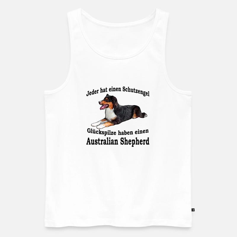 Schutzengel Aussie S - Männer Premium Bio Tank Top - Weiß