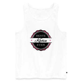 Beste Köchin ever - Männer Premium Bio Tank Top - Weiß - Vorne - Michal (187cm)