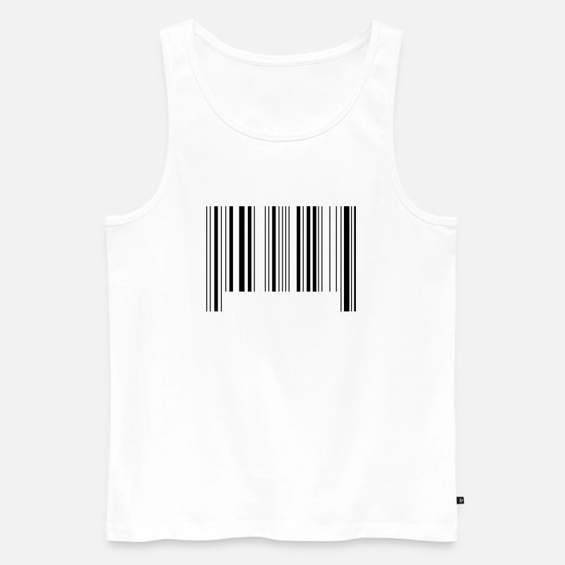 barcode - Männer Premium Bio Tank Top - Weiß
